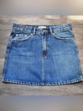 Zara Blue Denim Mini Skirt